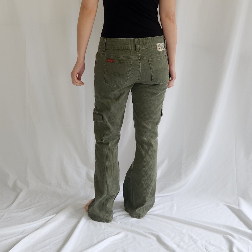 Y2K Green Mudd Low Rise Flares - Picture 3 of 6